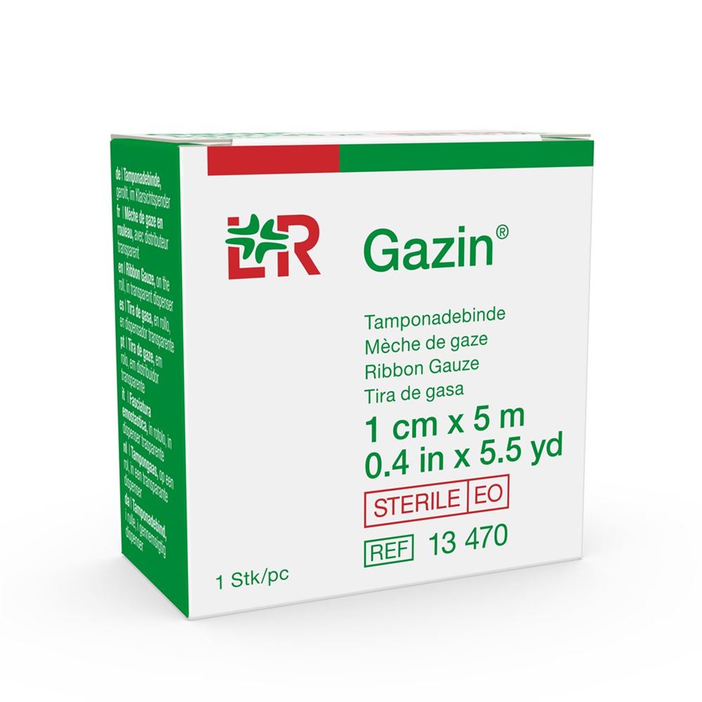GAZIN Tamponadebinden 1cmx5m steril
