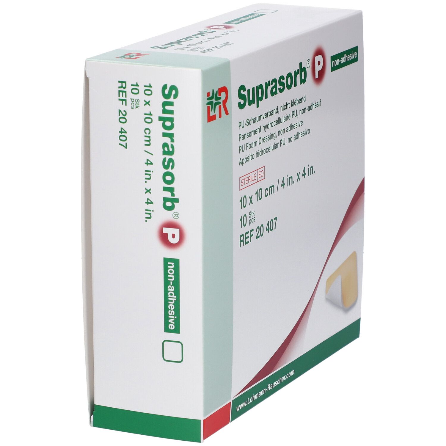 Schaumverband Suprasorb P (non adhäsiv, 10x10cm)