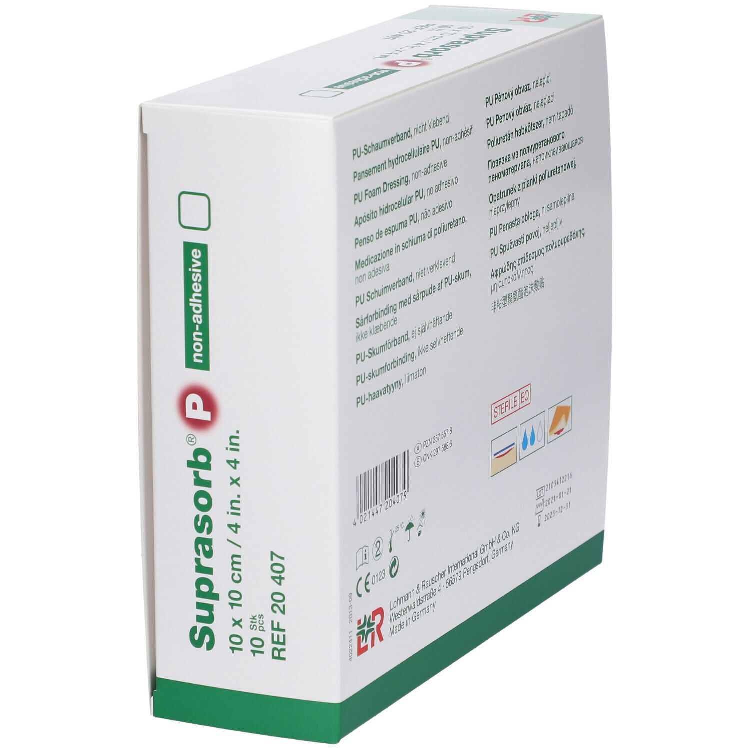 Schaumverband Suprasorb P (non adhäsiv, 10x10cm)