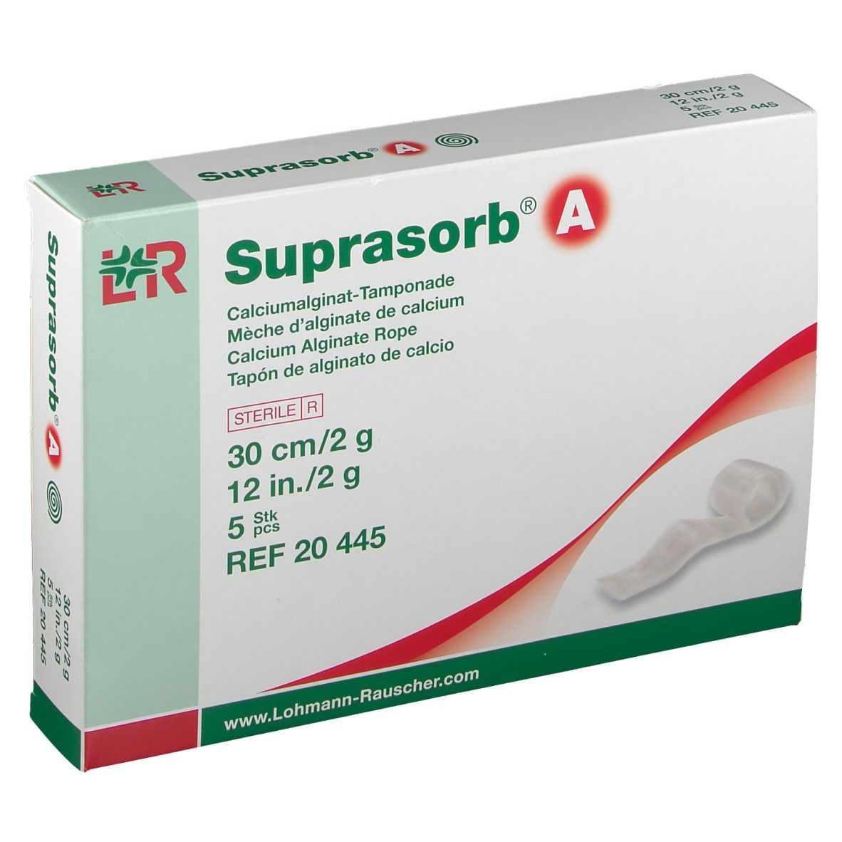Calciumalginat-Tamponade Suprasorb A 30cm 2gr
