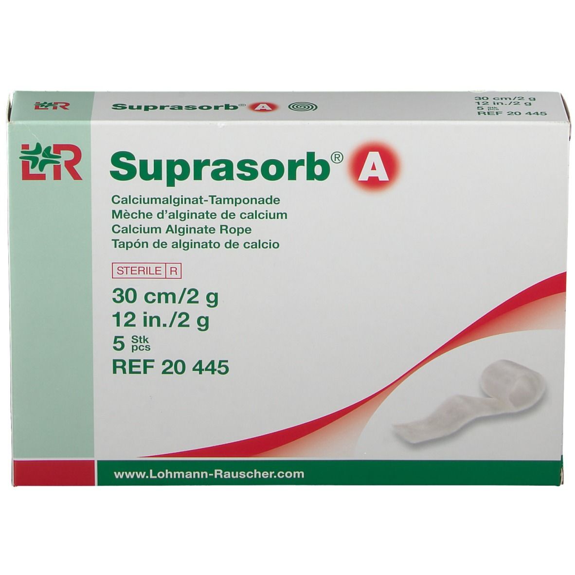 Calciumalginat-Tamponade Suprasorb A 30cm 2gr