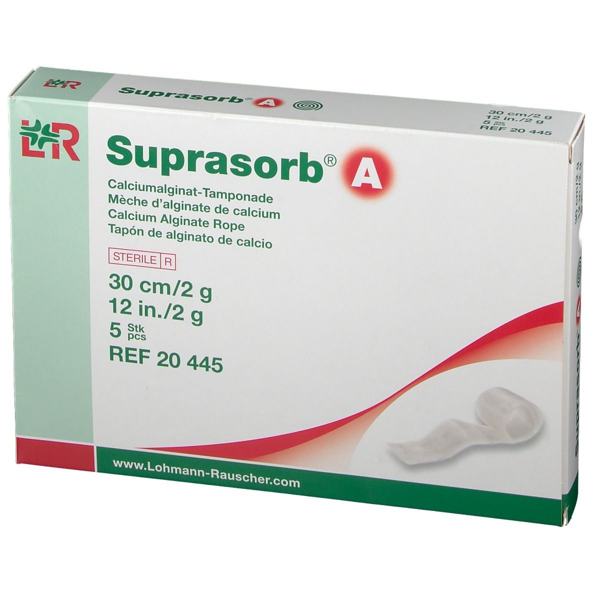 Calciumalginat-Tamponade Suprasorb A 30cm 2gr
