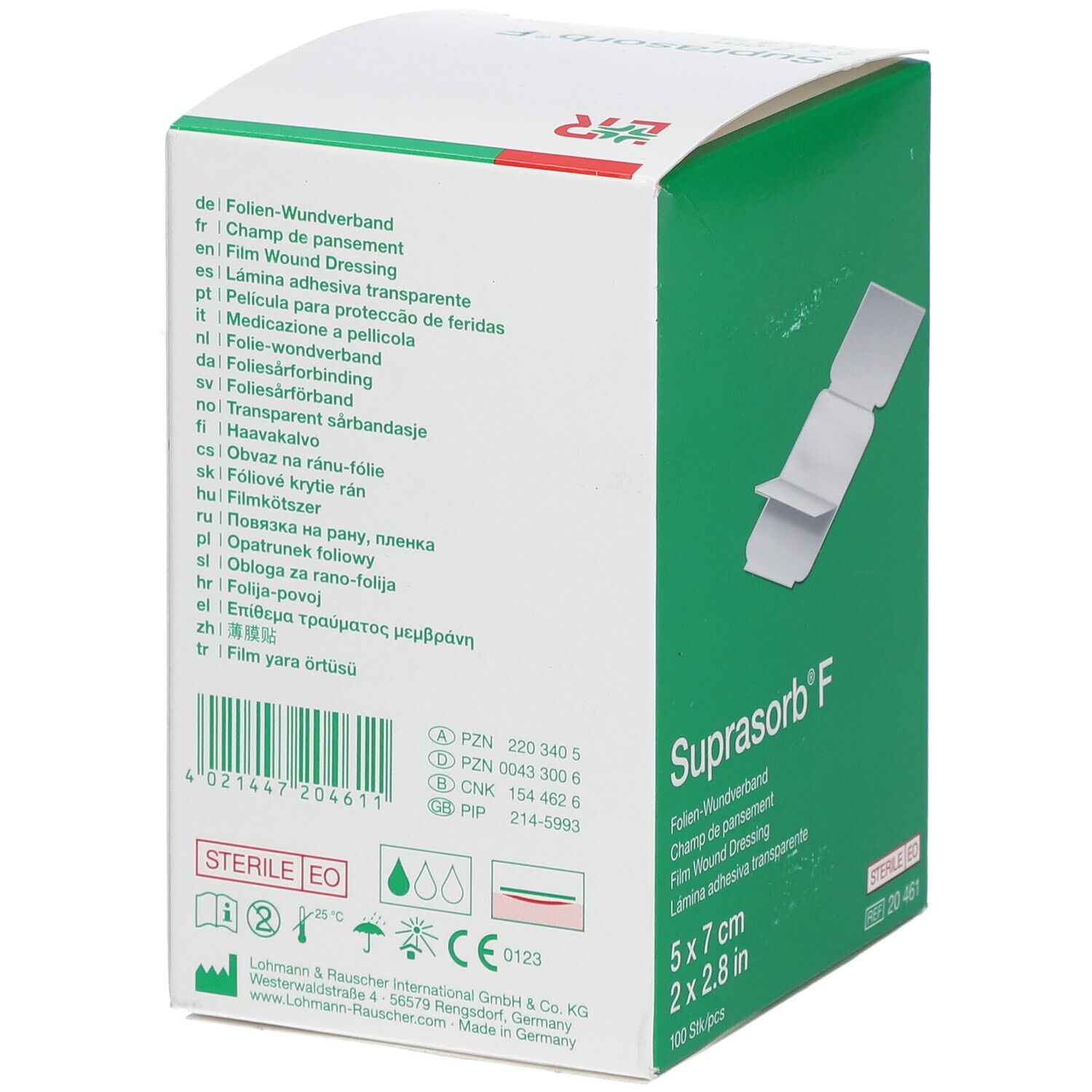 SUPRASORB F Folien-Wundverband 7x5 cm st 100 Stk
