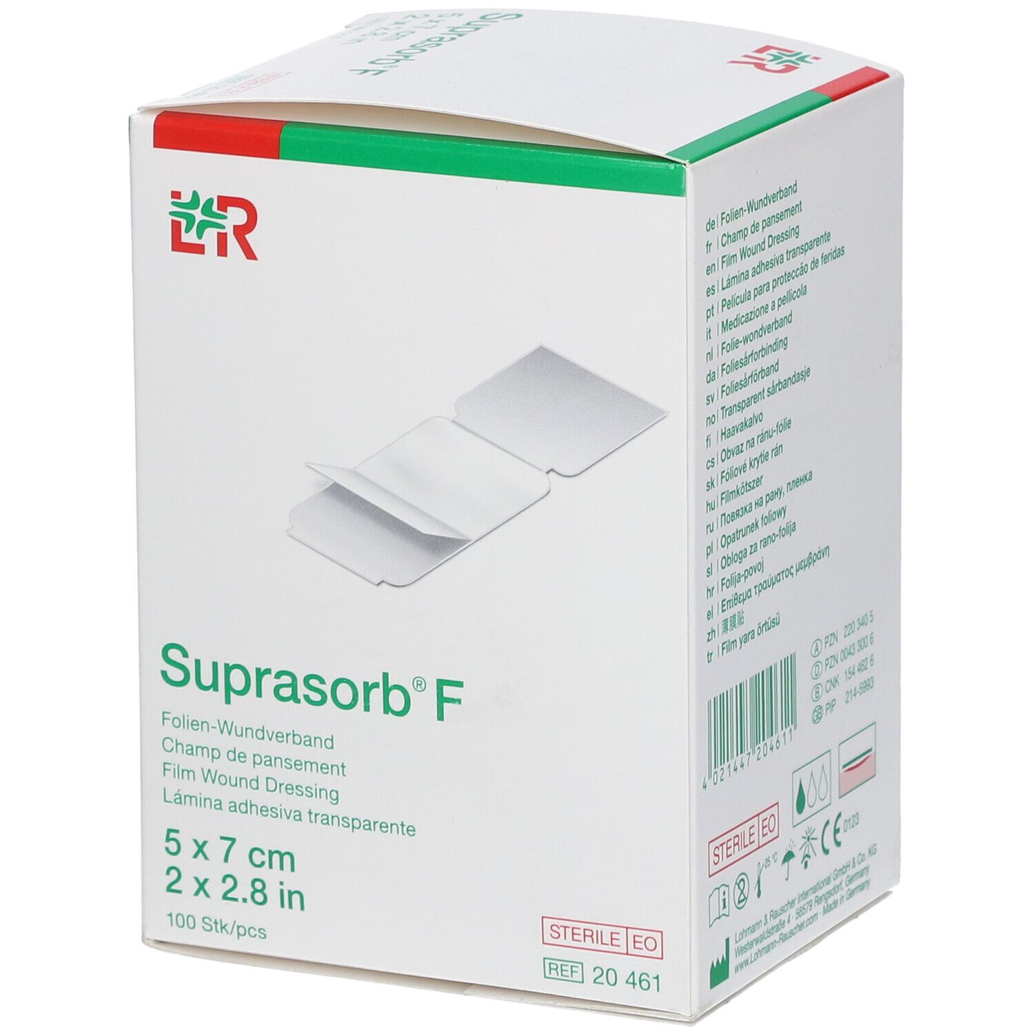 SUPRASORB F Folien-Wundverband 7x5 cm st 100 Stk