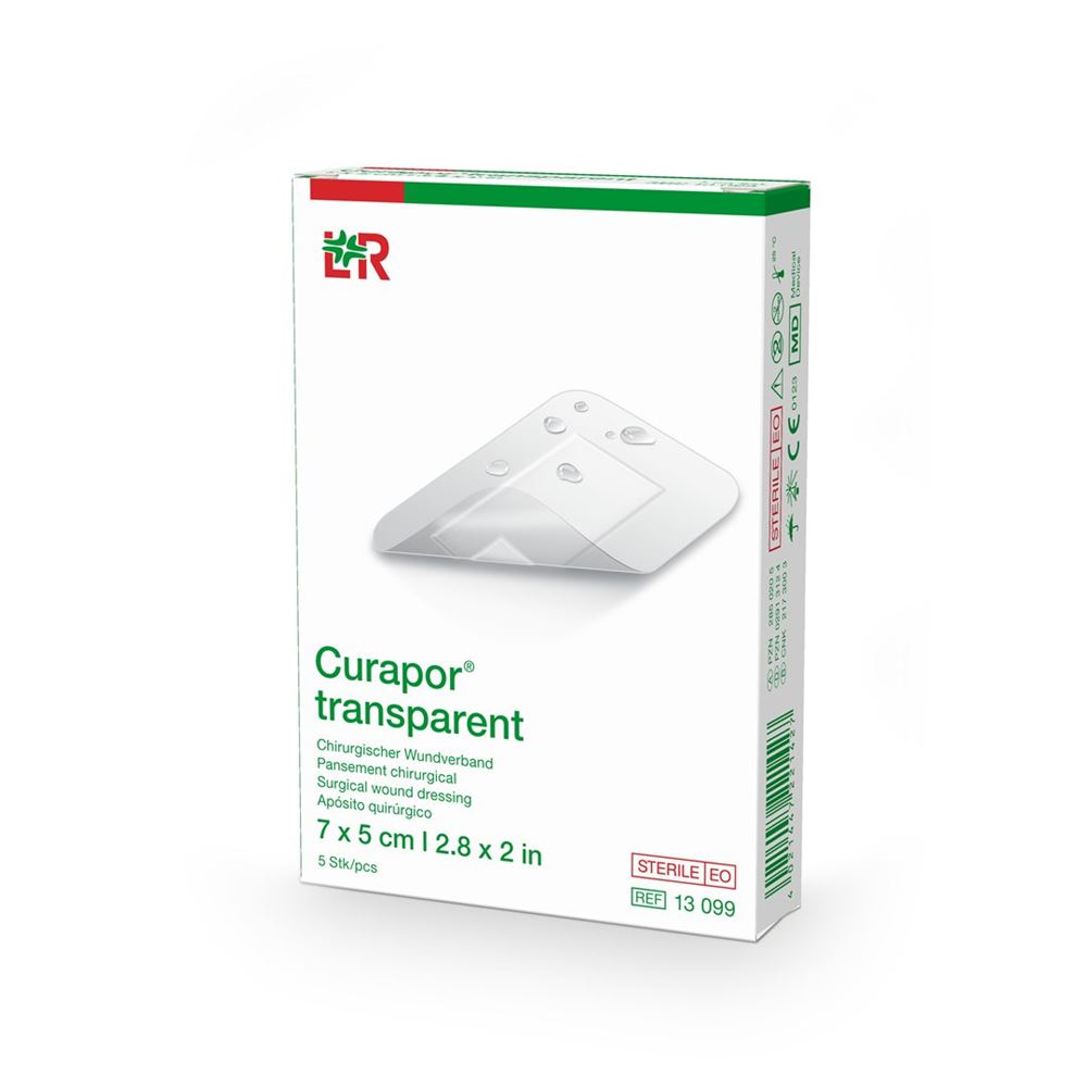 CURAPOR Wundverband 7x5cm transparent Btl 5 Stk