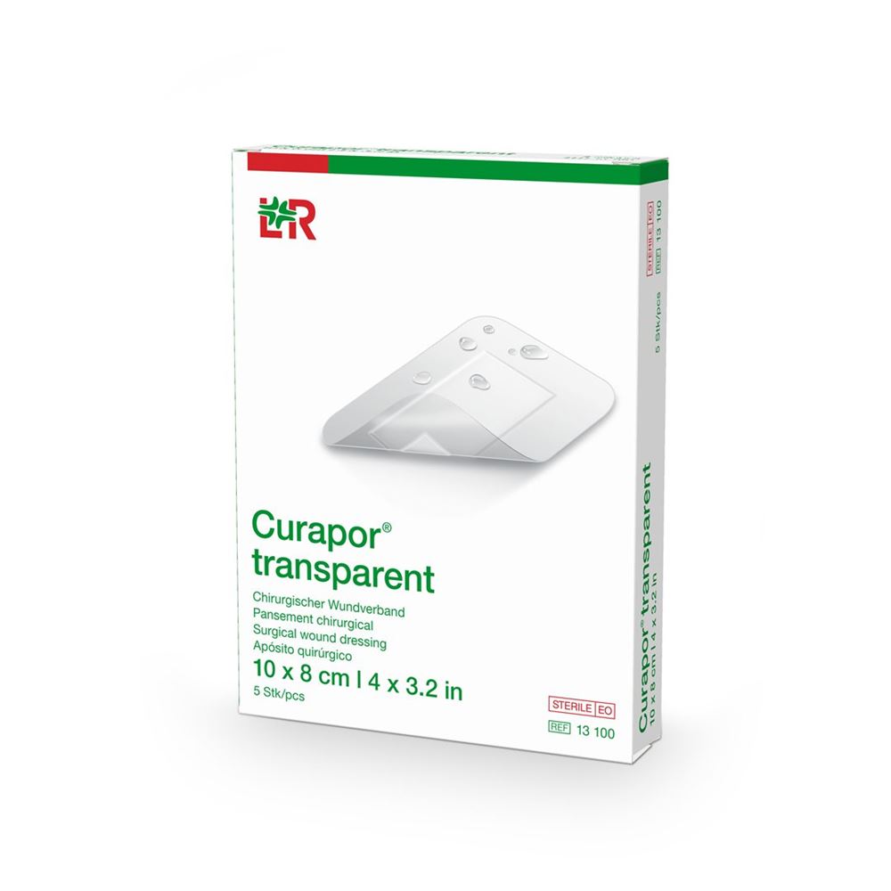 CURAPOR Wundverband 8x10cm transparent 5 Stk