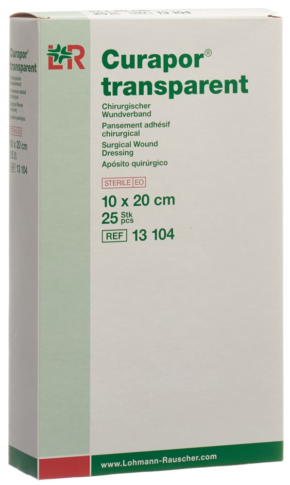 CURAPOR Wundverband 10x20cm transparent 25 Stk