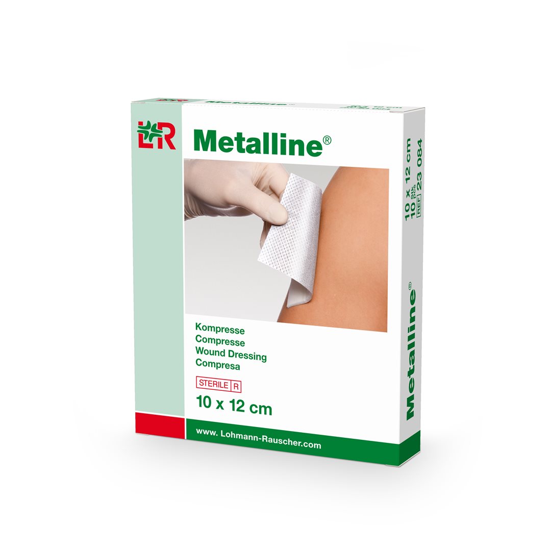 METALLINE Kompressen 10x12cm steril Btl 10 Stk