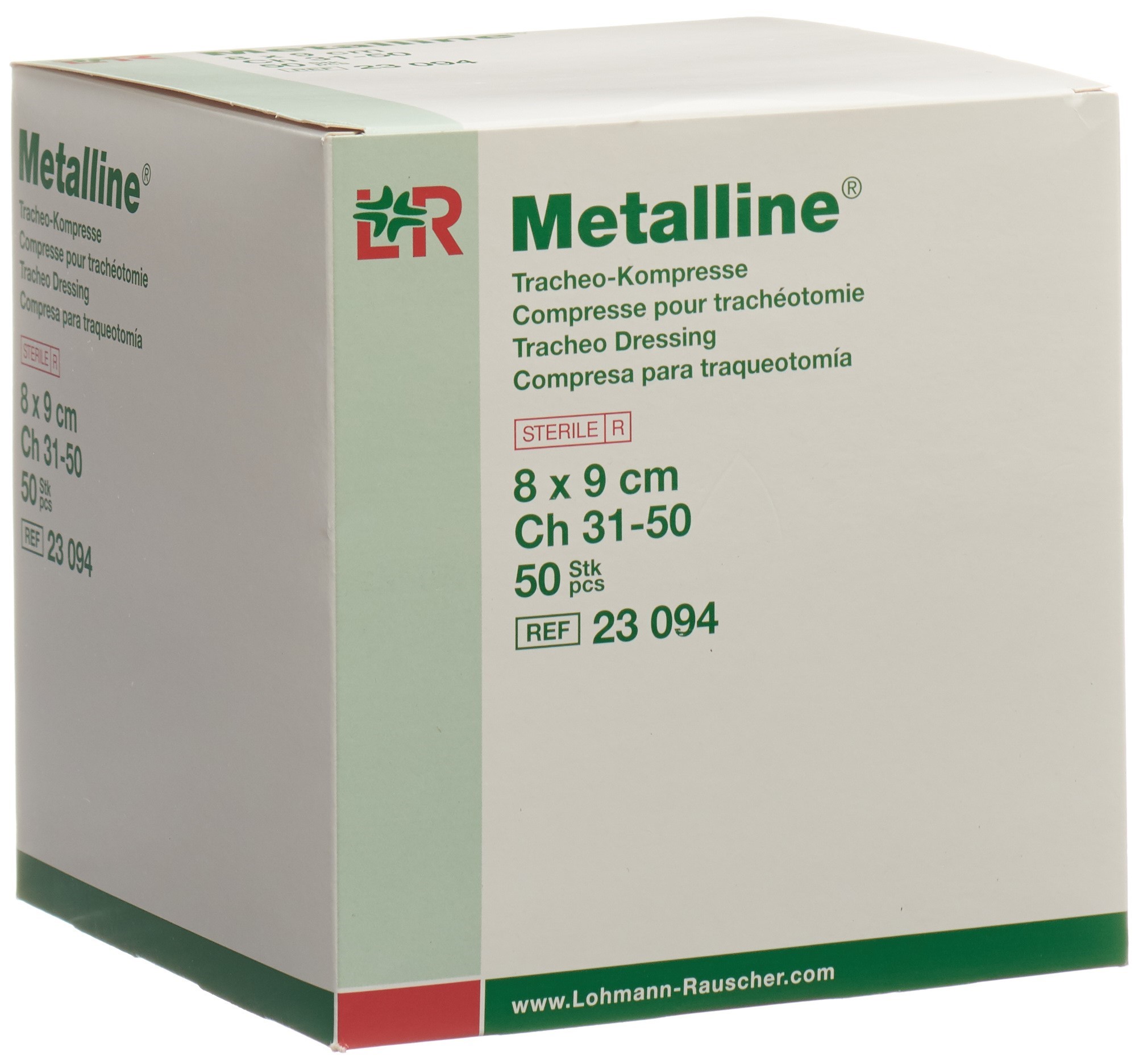 METALLINE Tracheo Kompresse 8x9cm steril 50 Stk