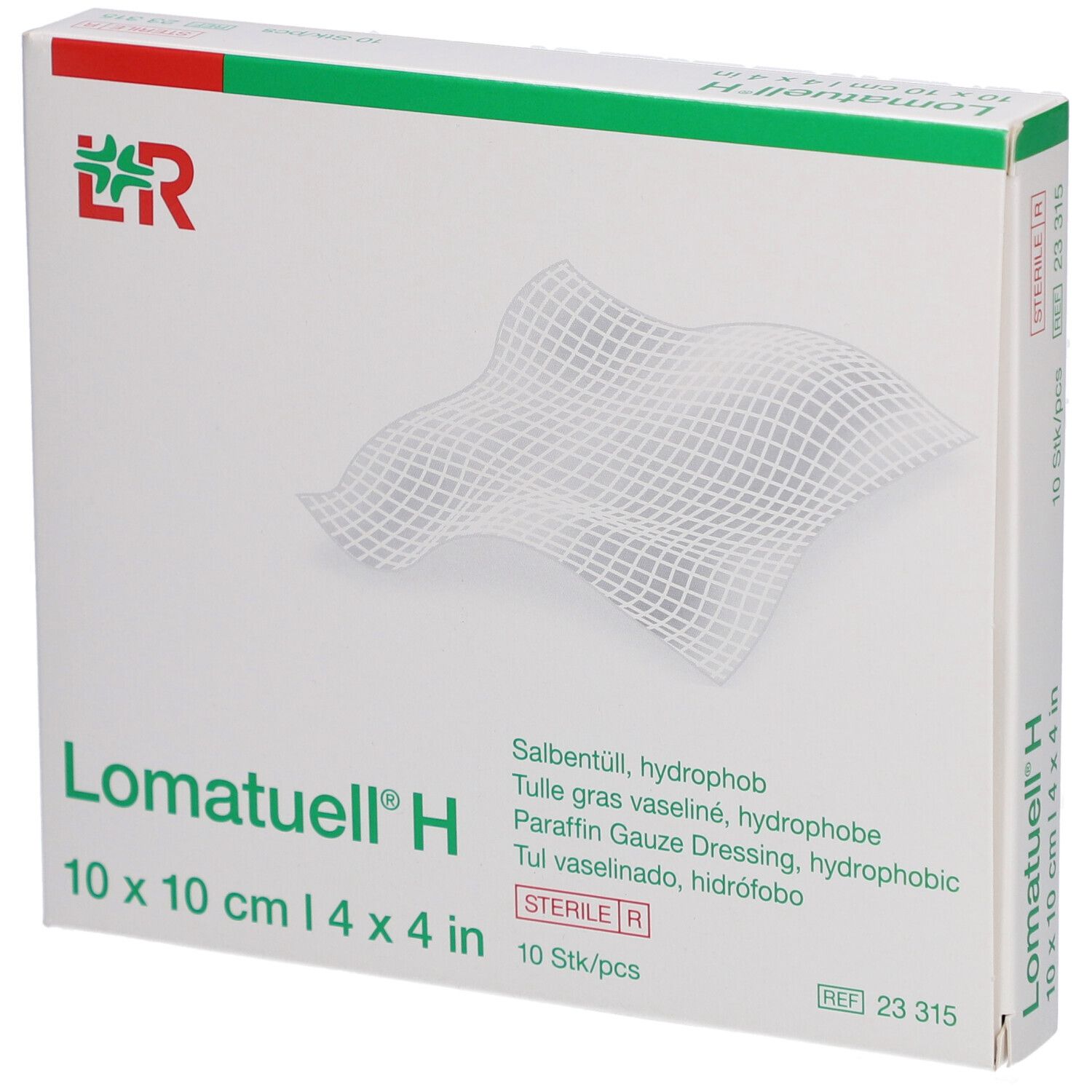 LOMATUELL H Salbentüll 10x10cm steril 10 Stk