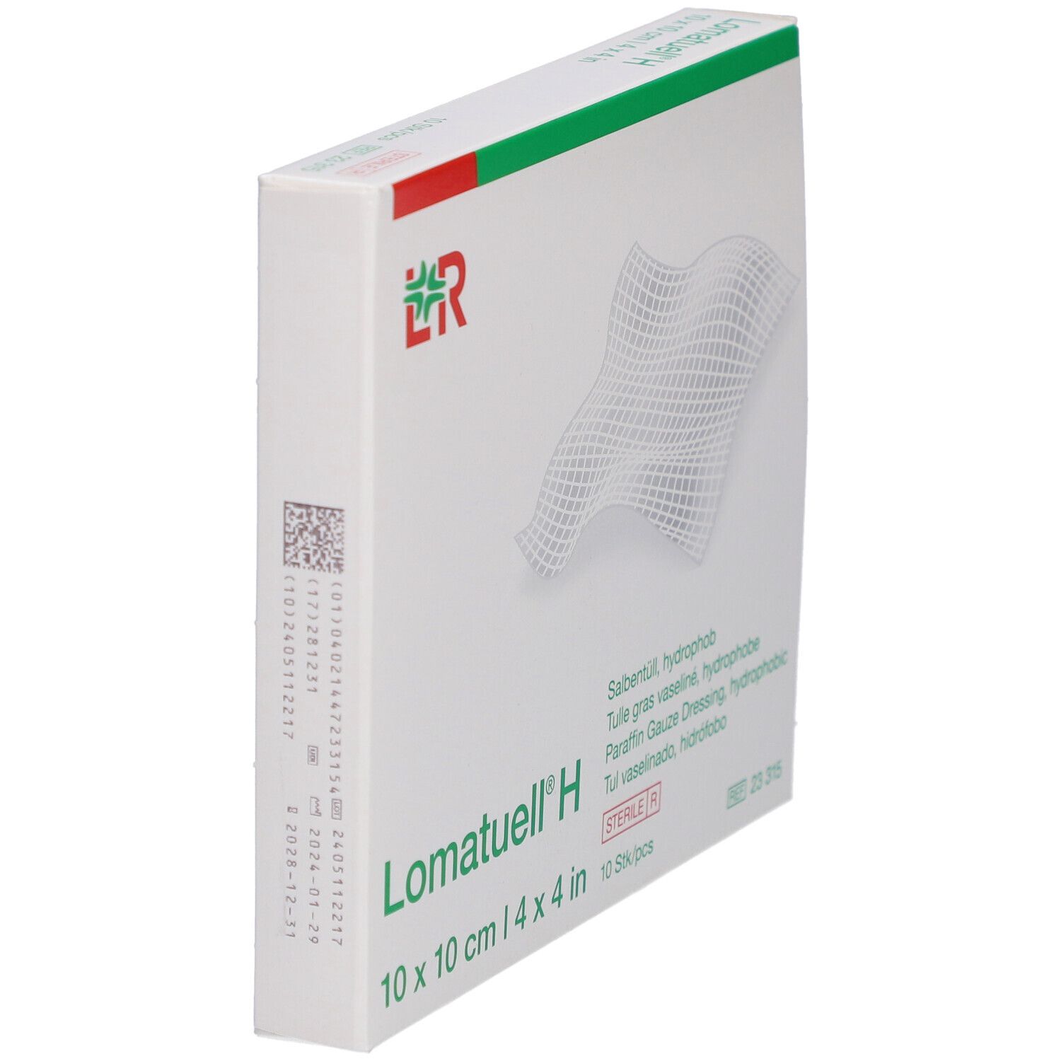 LOMATUELL H Salbentüll 10x10cm steril 10 Stk