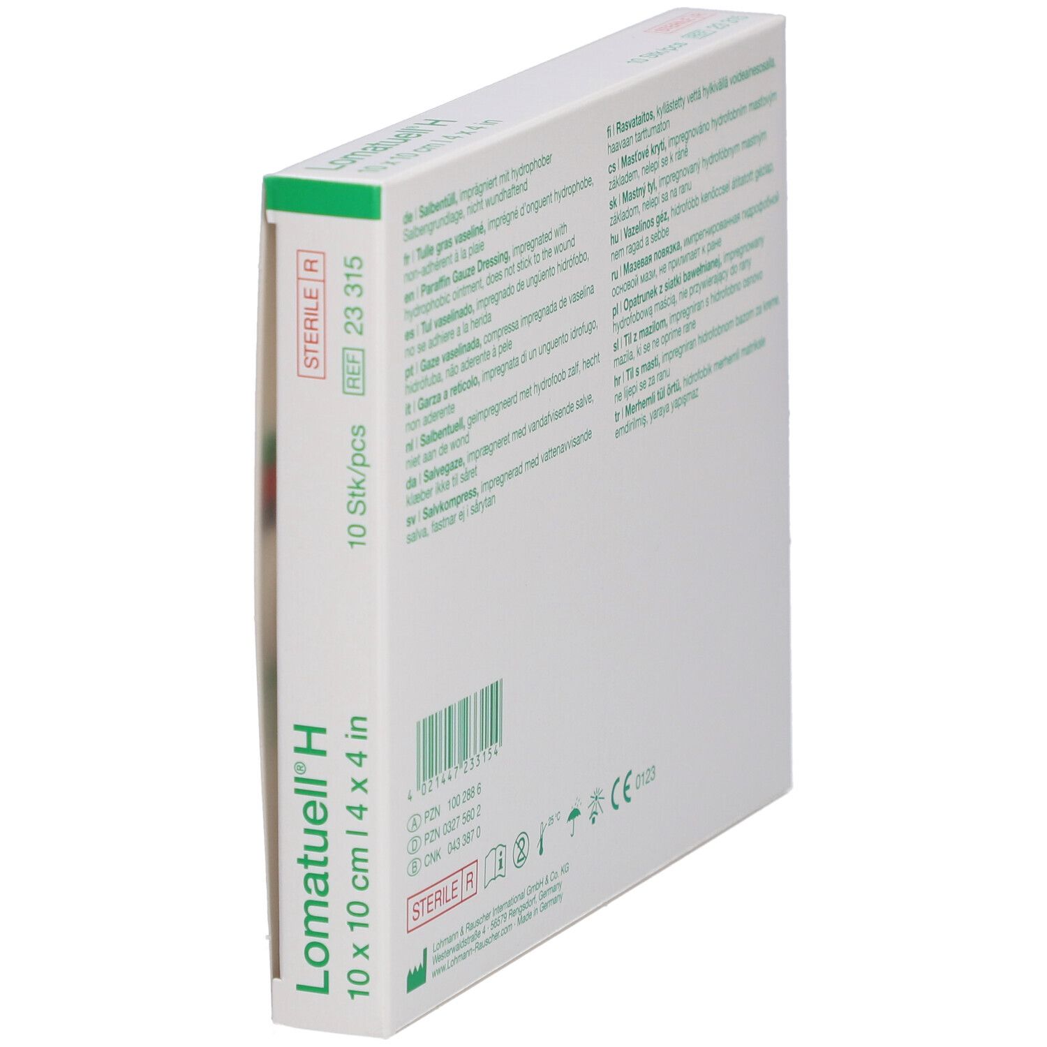 LOMATUELL H Salbentüll 10x10cm steril 10 Stk