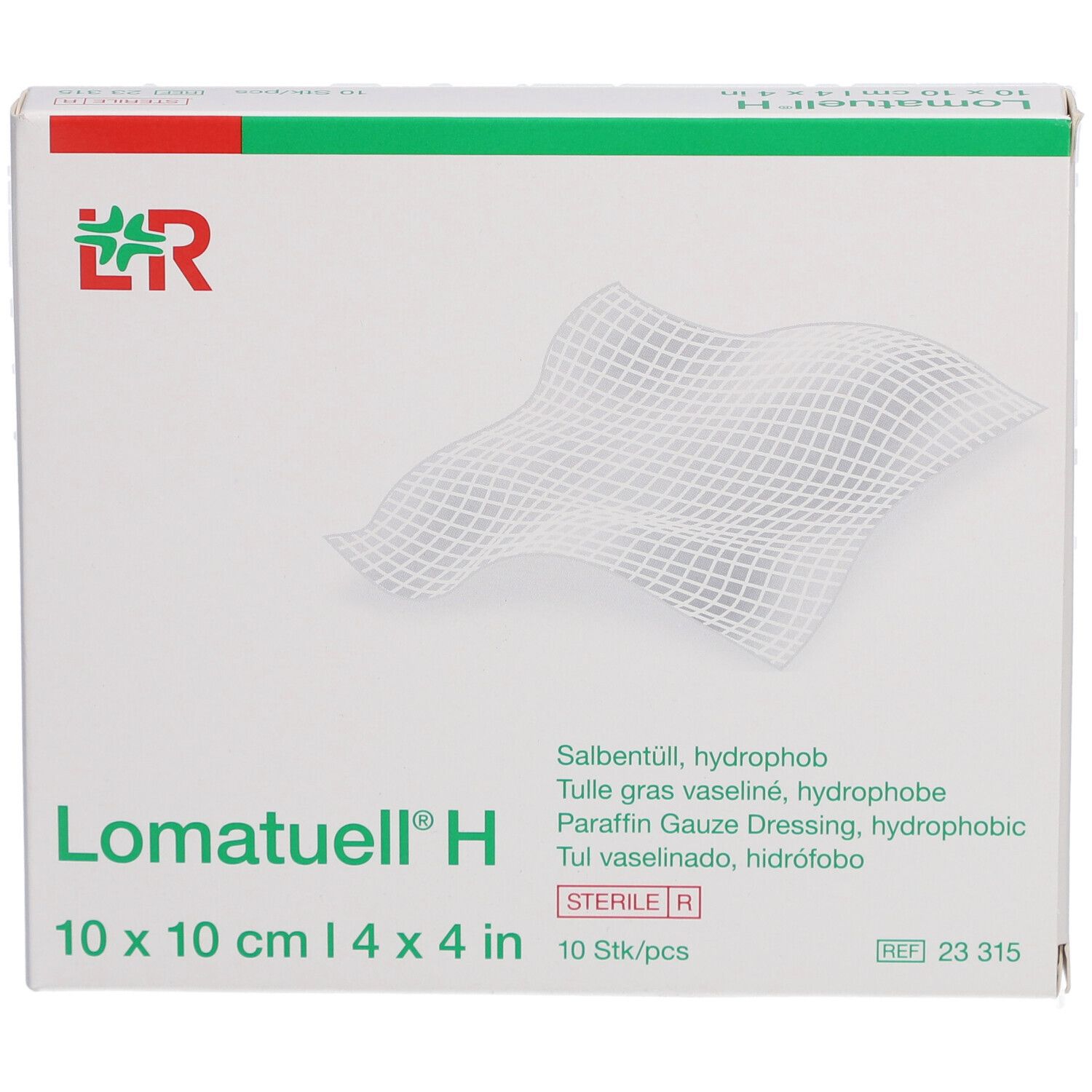 LOMATUELL H Salbentüll 10x10cm steril 10 Stk