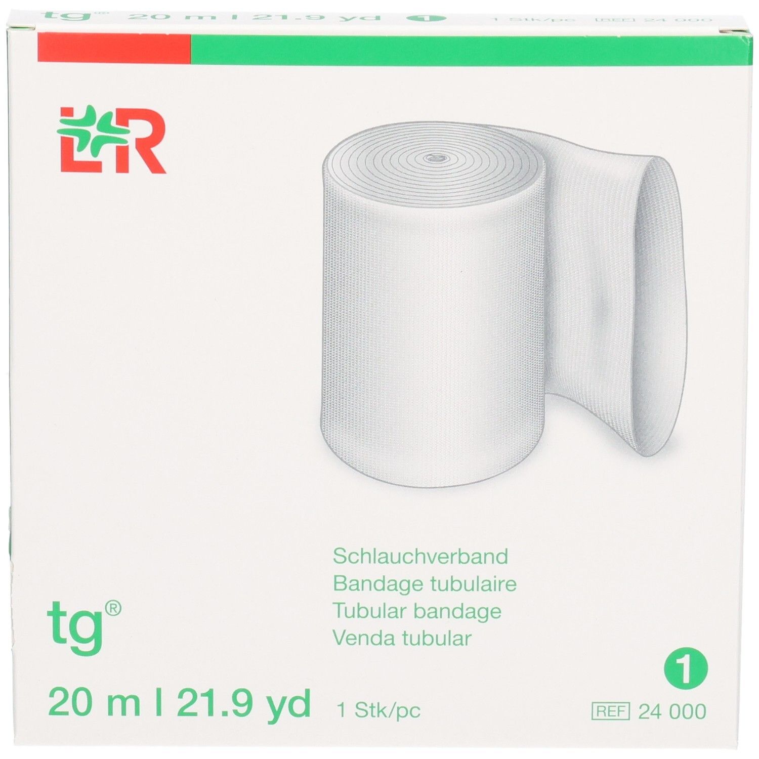 TG Schlauchverband 1.4cmx20m weiss Rolle