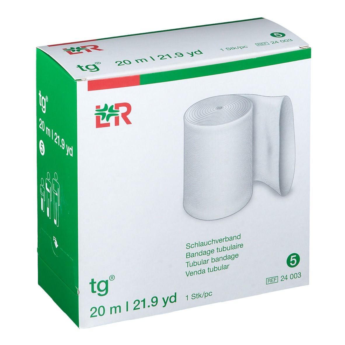 TG band tubulaire 5.5cmx20m blanc rouleau