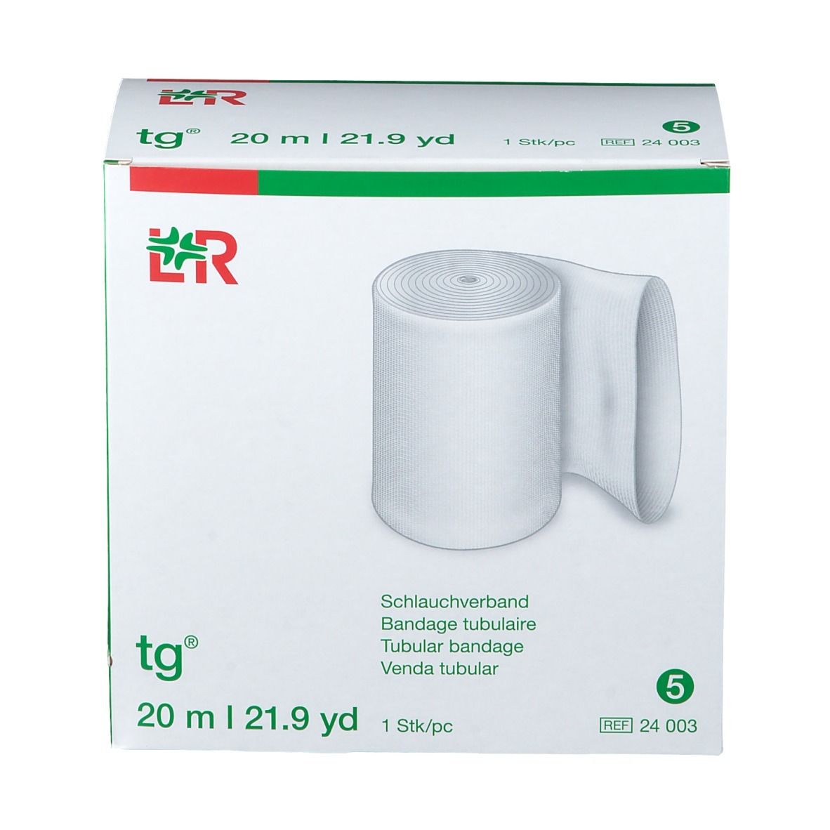 TG band tubulaire 5.5cmx20m blanc rouleau