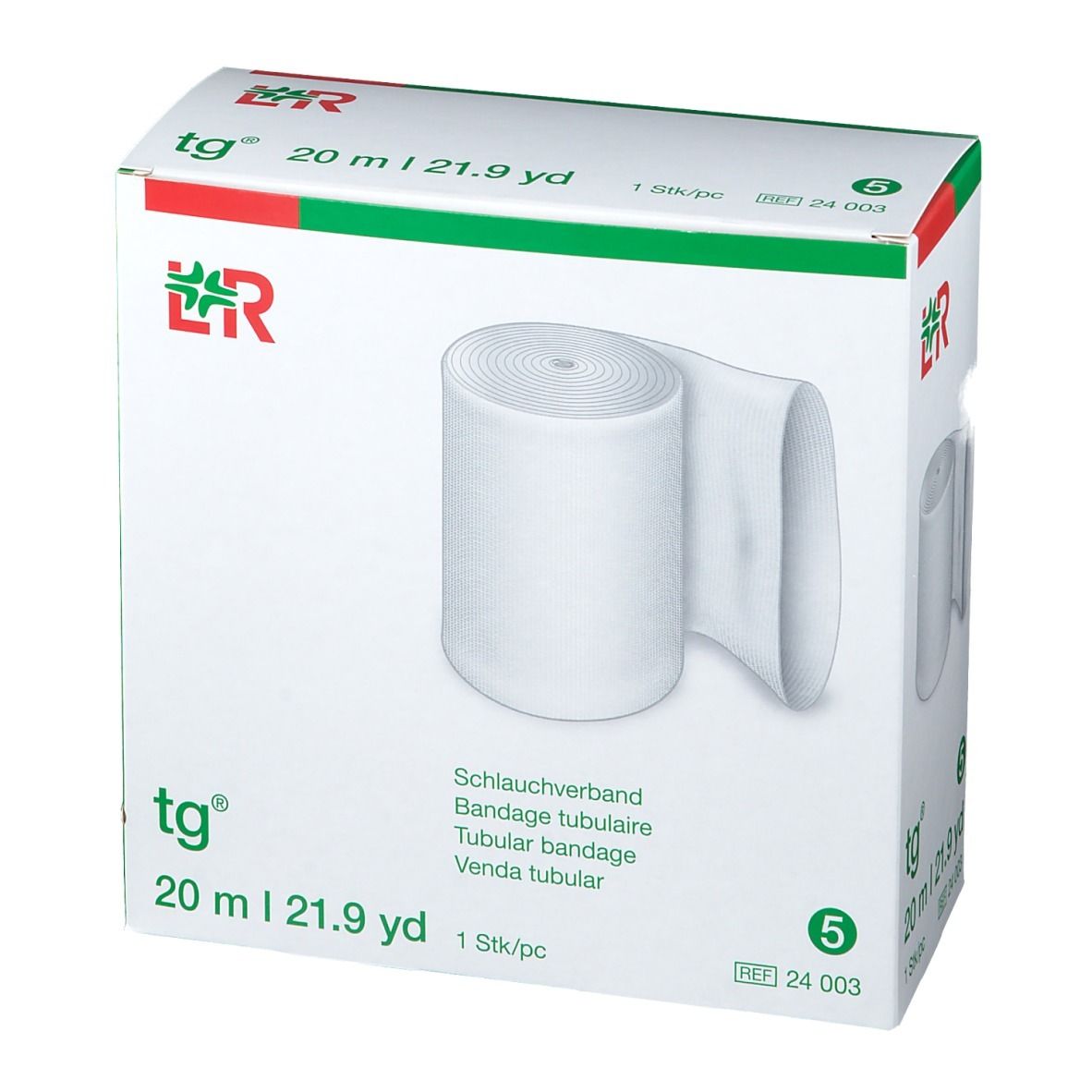 TG band tubulaire 5.5cmx20m blanc rouleau
