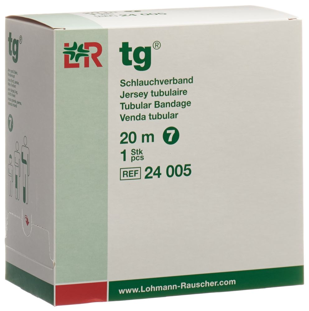 TG band tubulaire 7cmx20m blanc rouleau