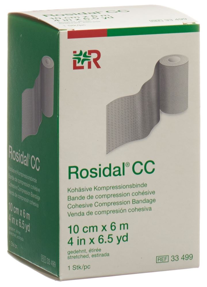 ROSIDAL CC kohäs Kompressionsbinde Kurzzug 10cmx6m