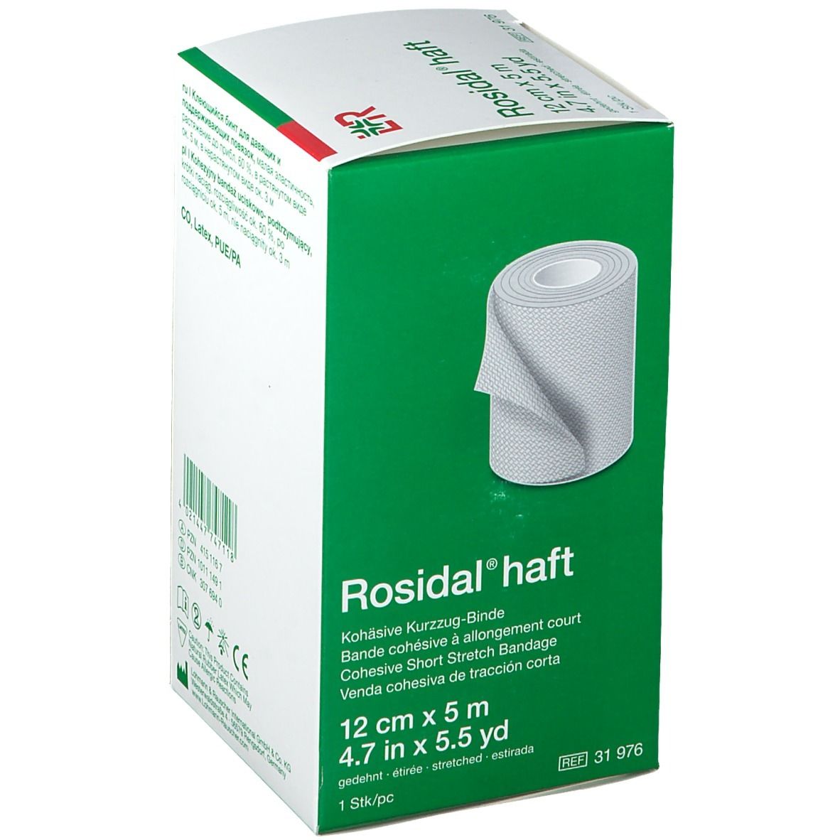 ROSIDAL haft kohäsive Kurzzugbinde 12cmx5m