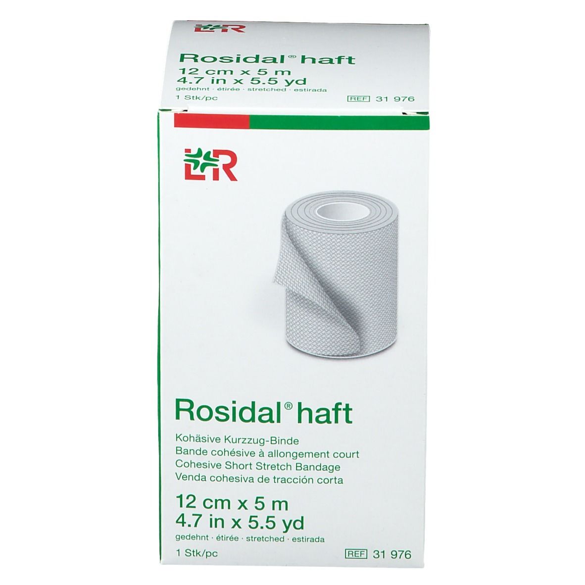 ROSIDAL haft kohäsive Kurzzugbinde 12cmx5m