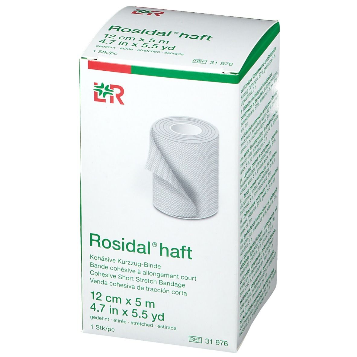 ROSIDAL haft kohäsive Kurzzugbinde 12cmx5m
