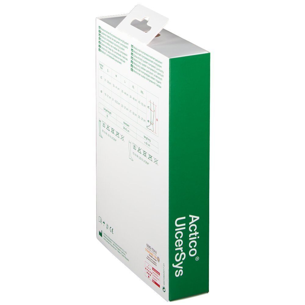 ACTICO UlcerSys Kompressionsstr XL stand sand/wei