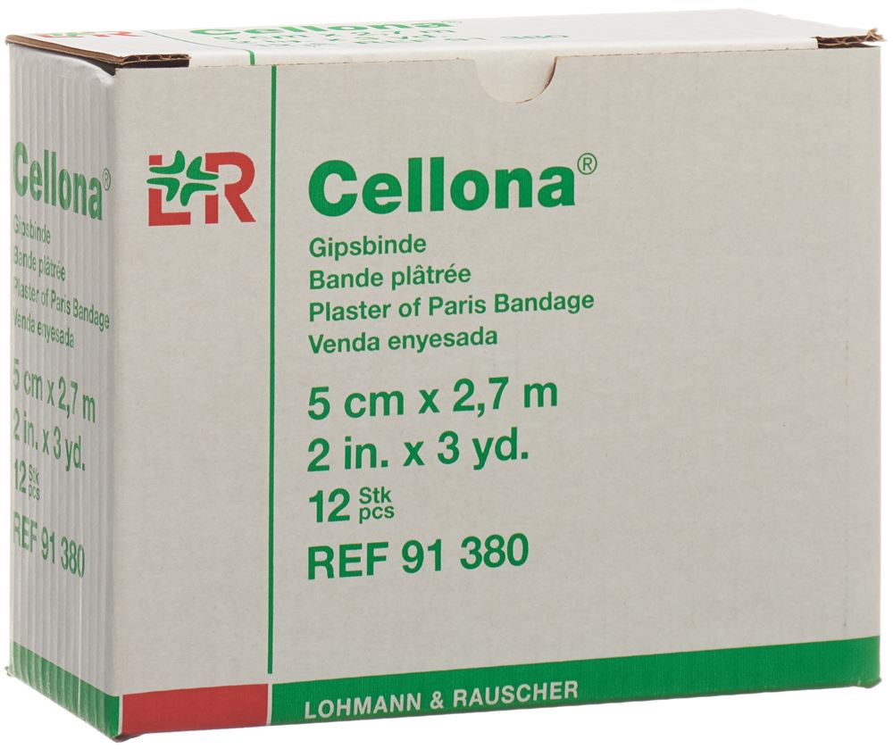 CELLONA Gipsbinden 2.75mx5cm feincremig 12 Stk