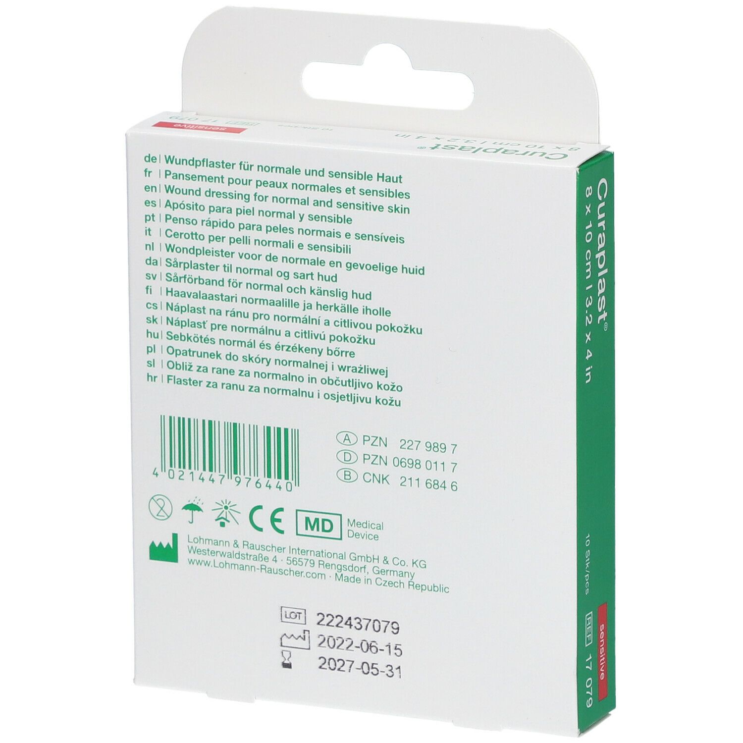 CURAPLAST Wundverband 8cmx10cm hautfarbig 10 Stk