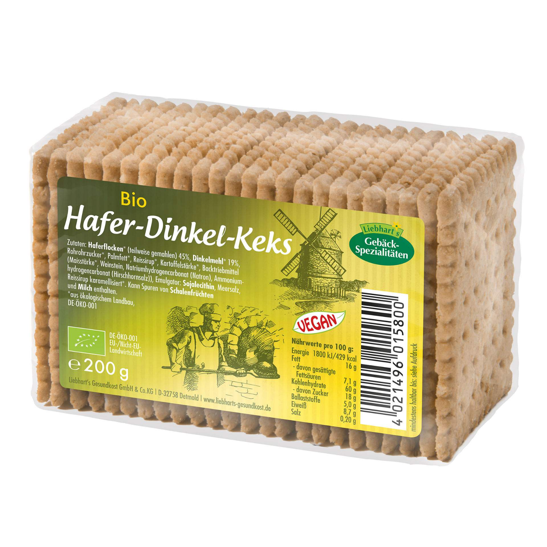 LIEBHARTS Hafer-Keks Bio 200 g