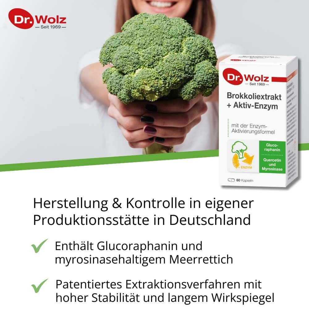 DR. WOLZ Brokkoliextrakt+Aktiv-Enzym Kaps 60 Stk