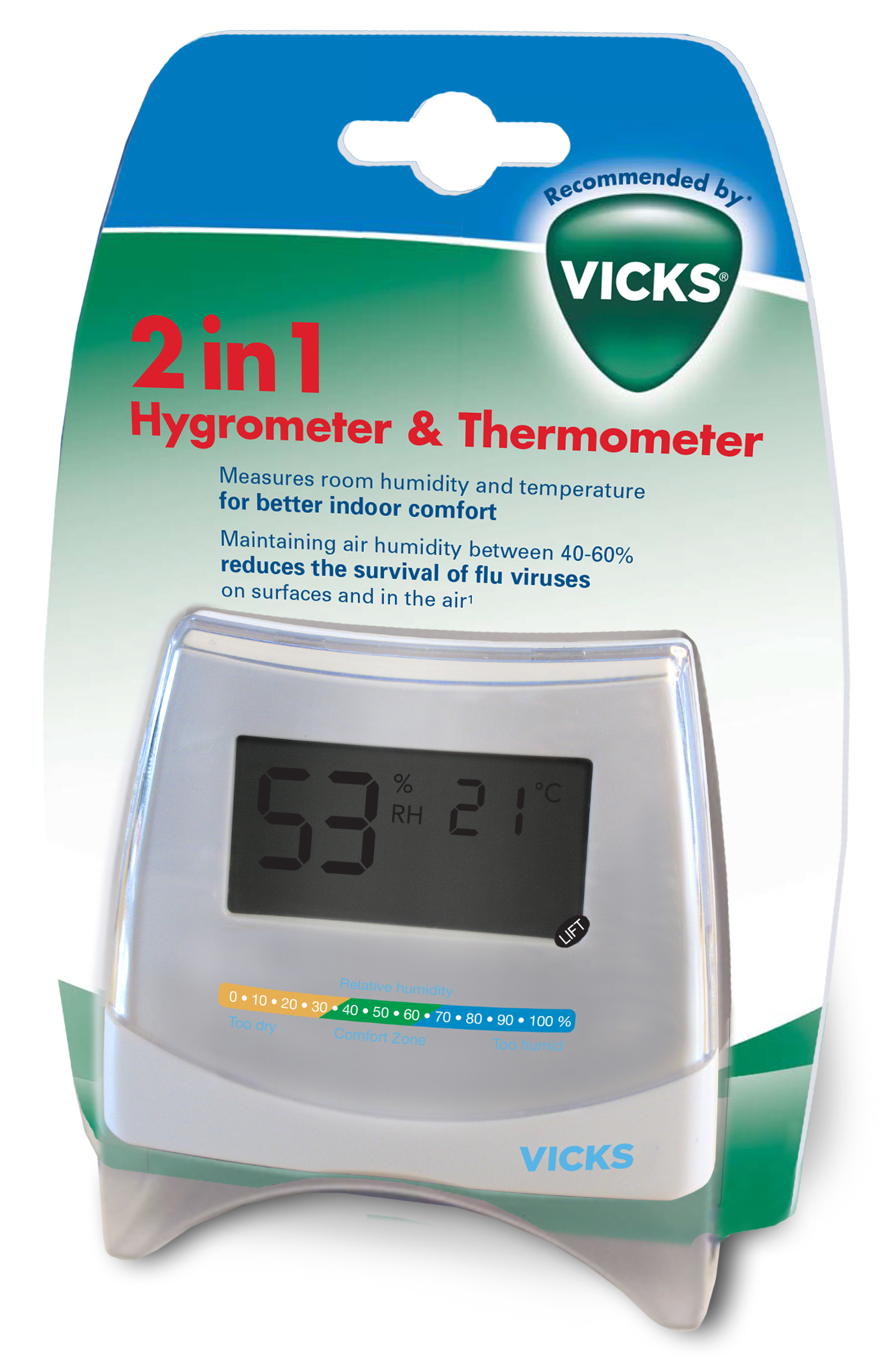 VICKS 2in1 Hygrometer & Thermometer V70EMEAV1