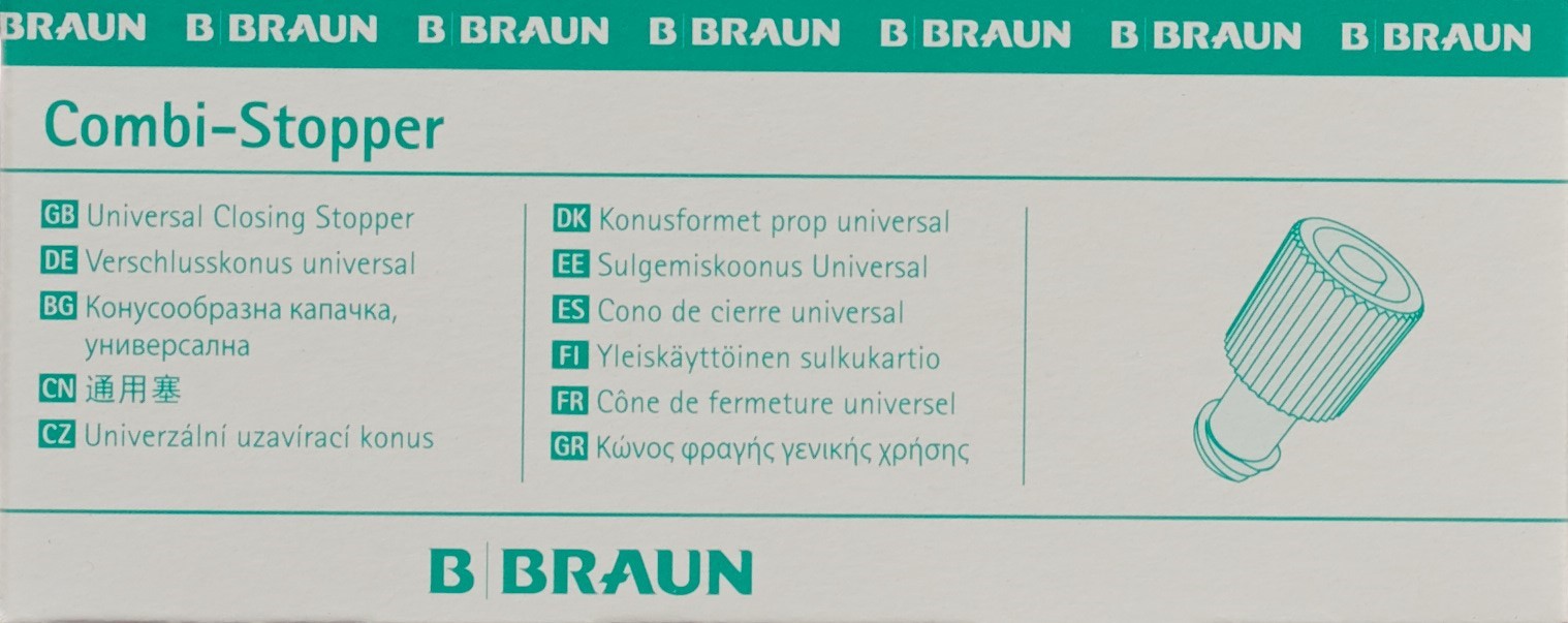 B. BRAUN combi cône obturat bla luer lock 100 pce
