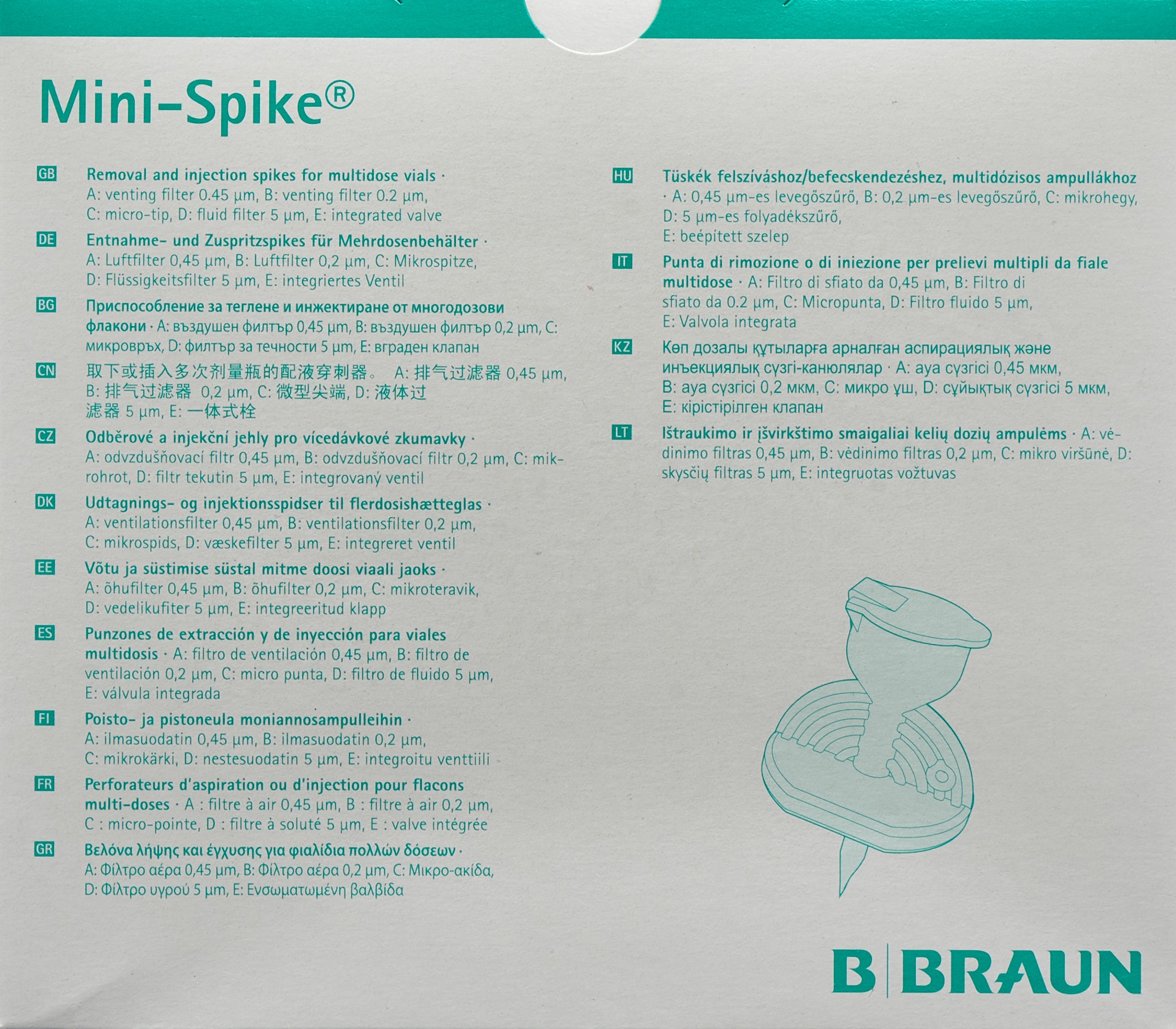 MINI SPIKE vert 50 pce