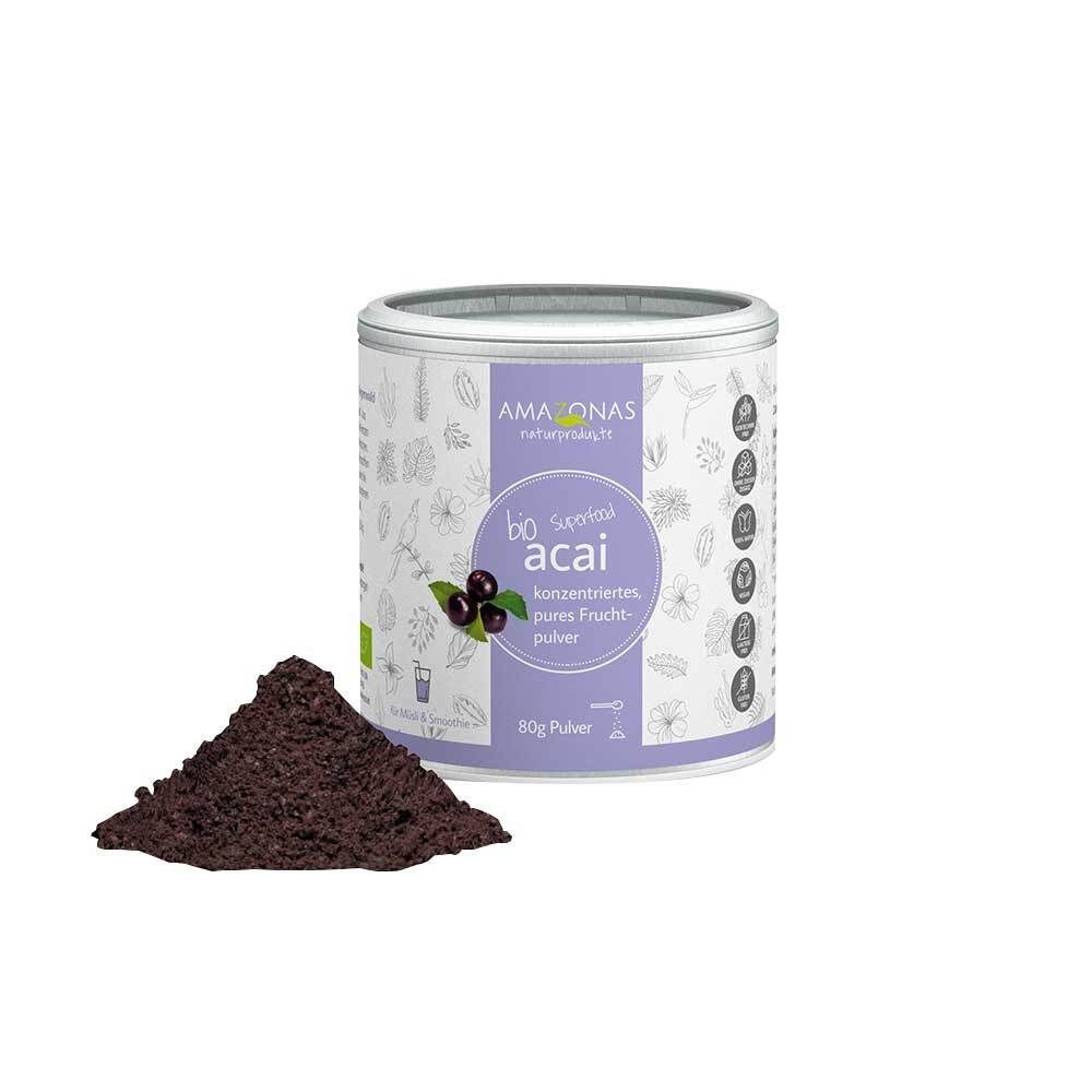 AMAZONAS acai Bio Fruchtpulver 100 % pur Ds 80 g