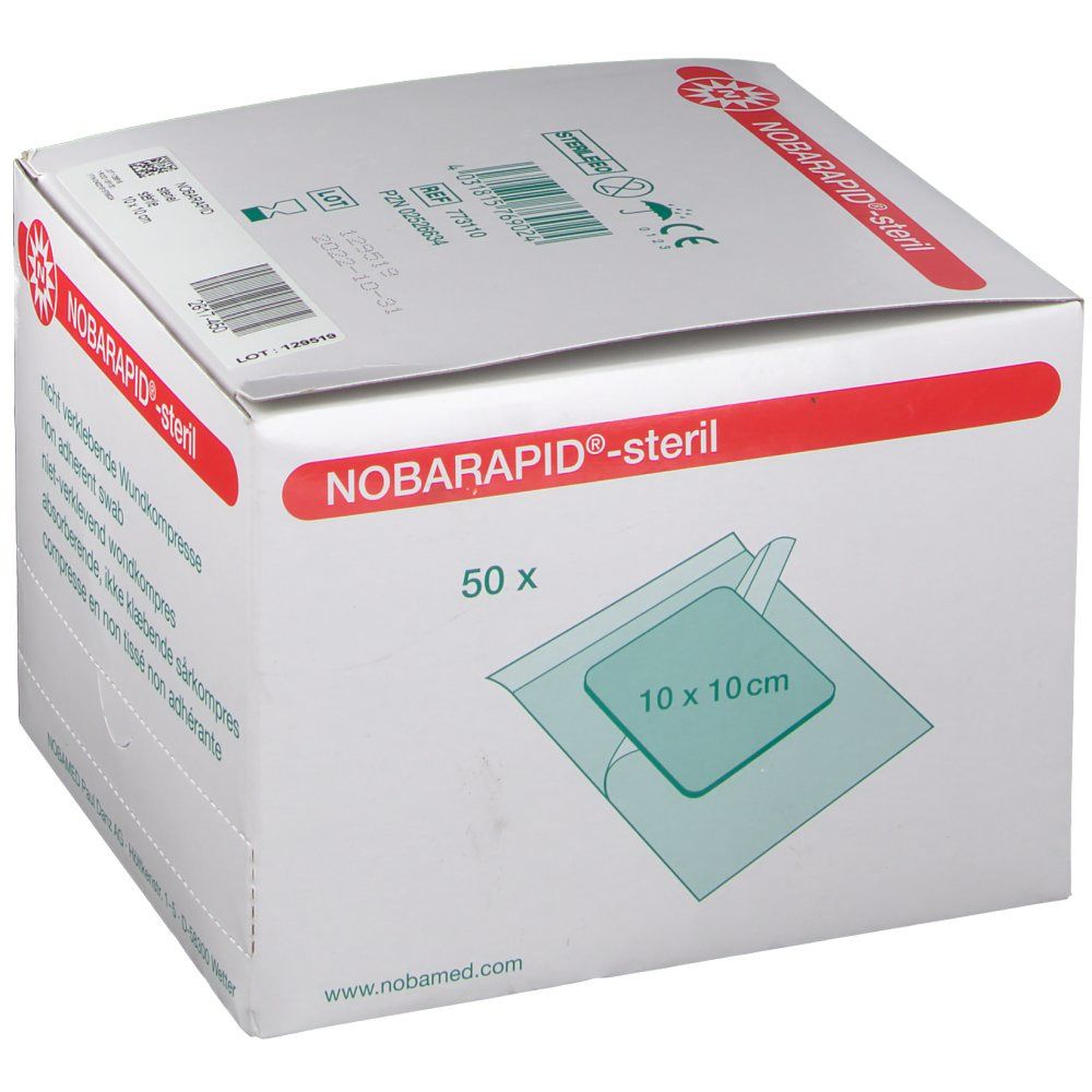NOBARAPID -steril Wundkompresse 10x10cm 50 Stk