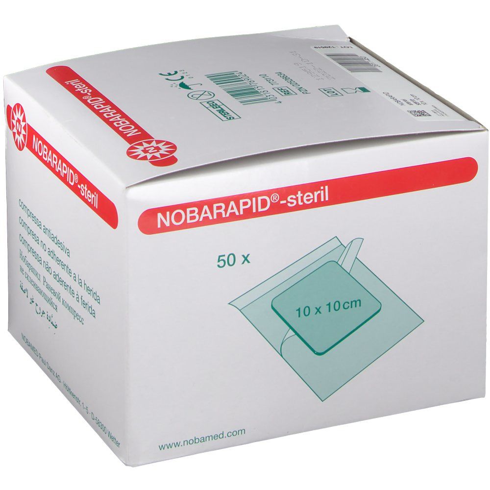 NOBARAPID -steril Wundkompresse 10x10cm 50 Stk