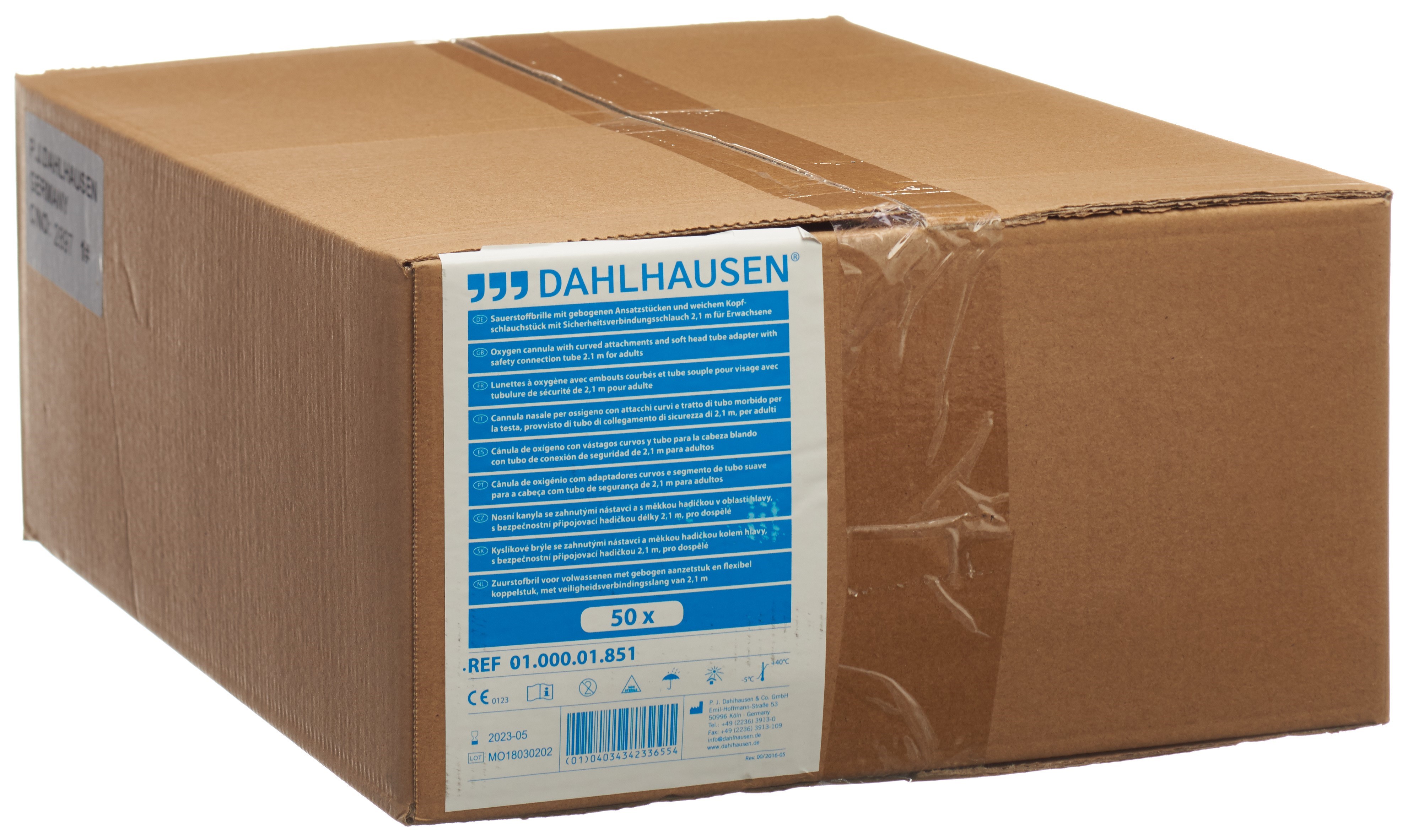 DAHLHAUSEN Sauerstoffbrille gebog f Erwach 50 Stk