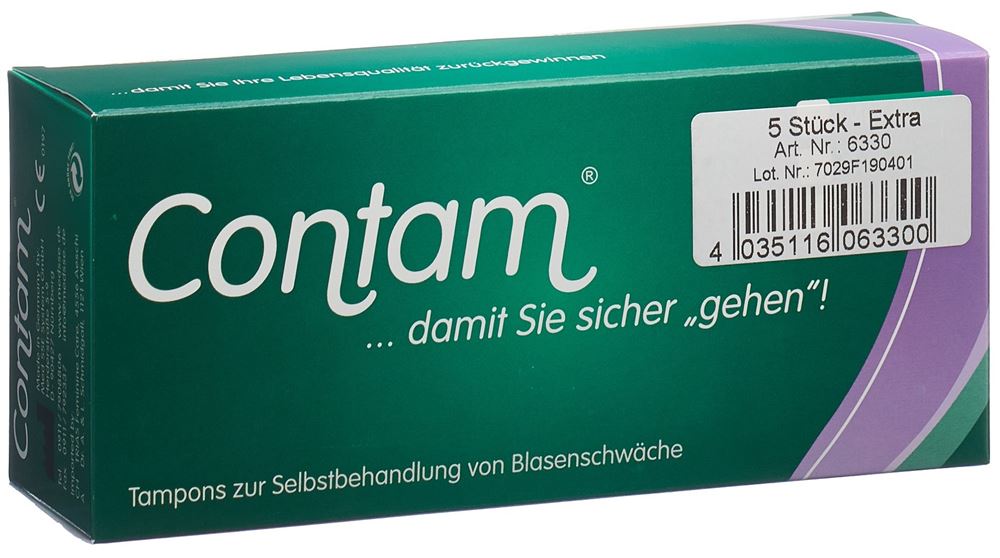 CONTAM Vaginaltampon 33mm Extra 5 Stk