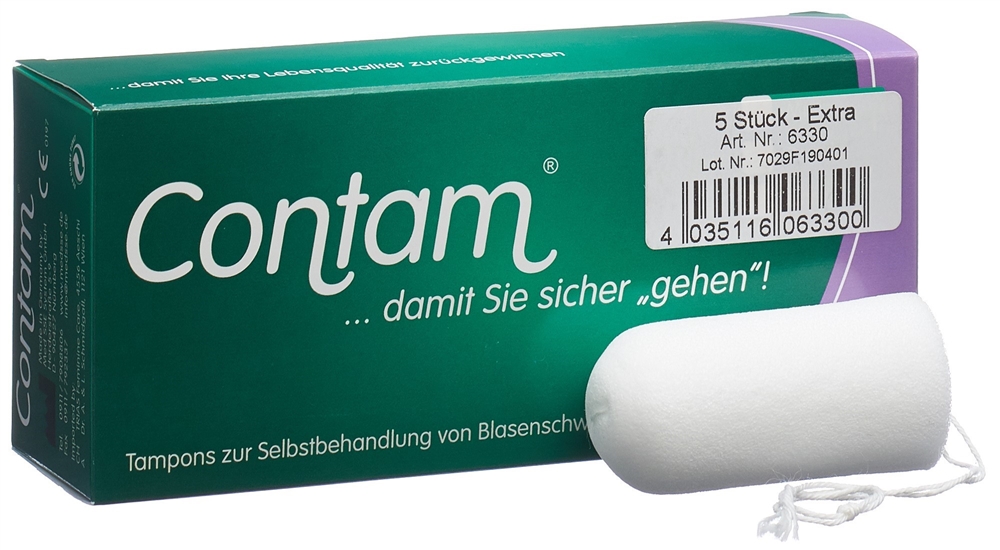 CONTAM Vaginaltampon 33mm Extra 5 Stk