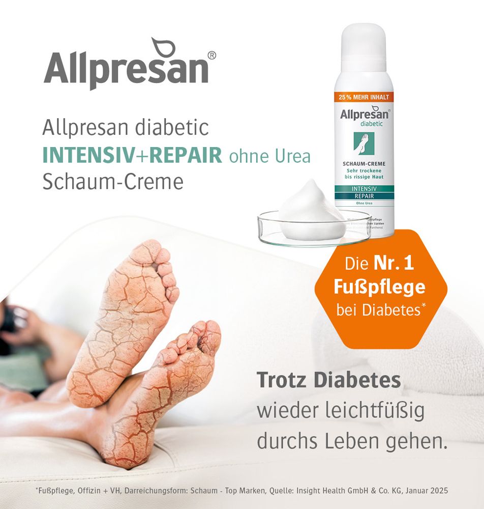 ALLPRESAN diabetic Schaum Cr Int Rep o Urea 125 ml