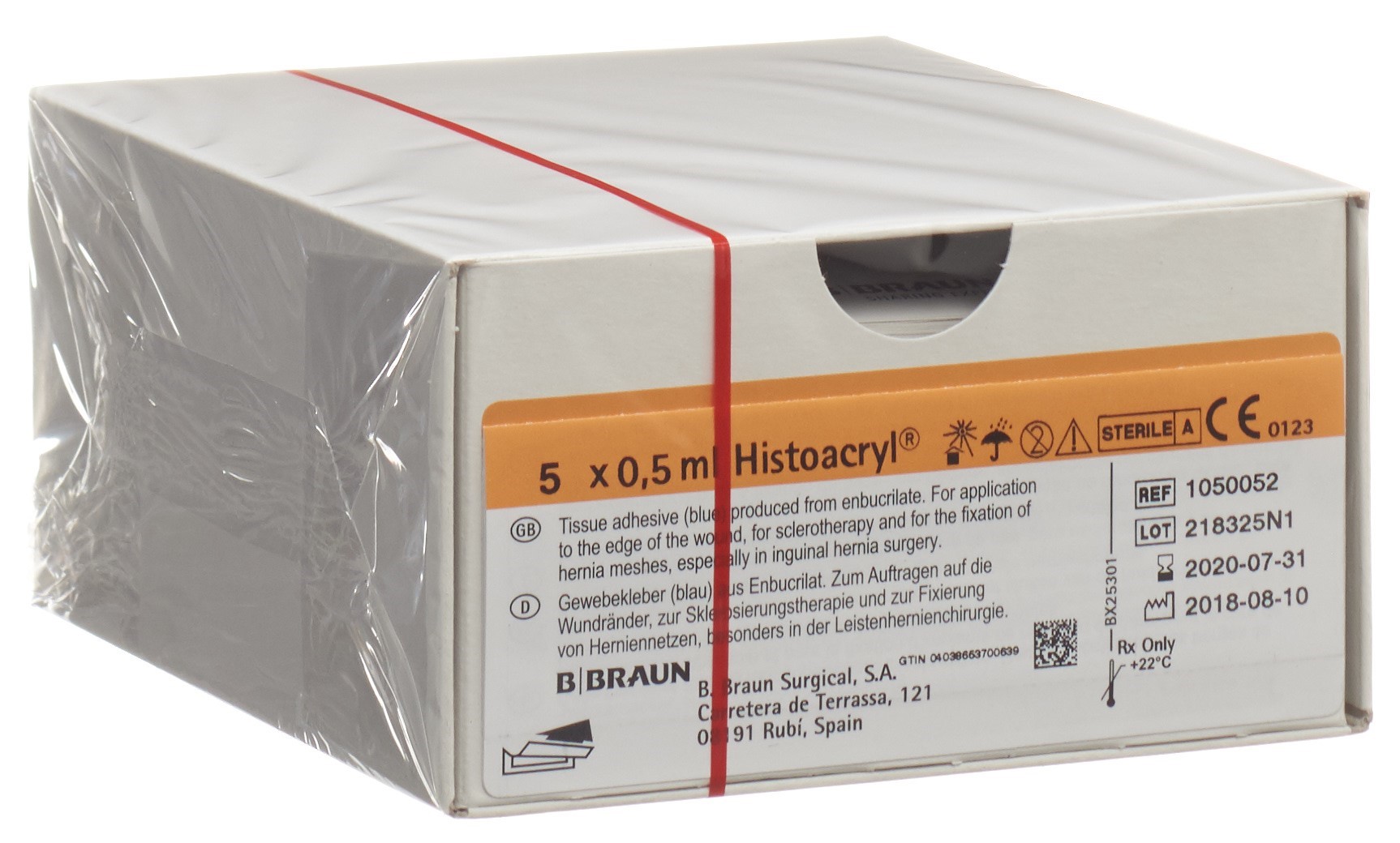 HISTOACRYL colle tissulaire bleu 5 x 0.5 ml
