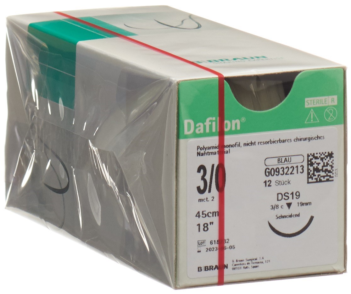 DAFILON 45cm bleu DS 19 3-0 12 pce
