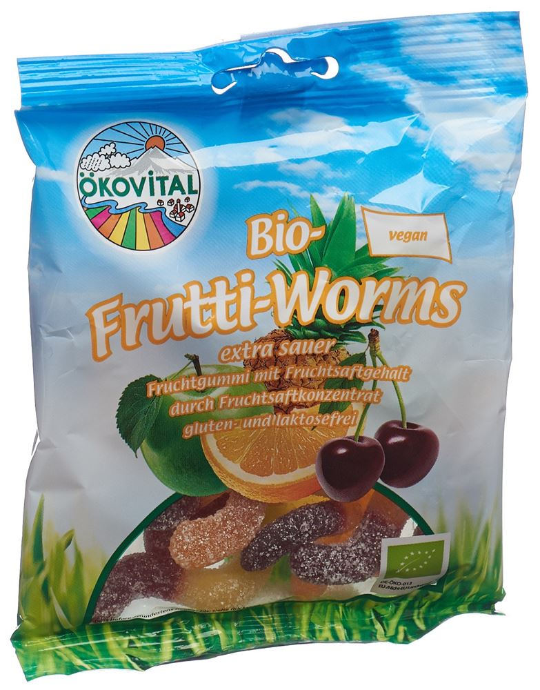 ÖKOVITAL Frutti-Worms ohne Gelatine 80 g