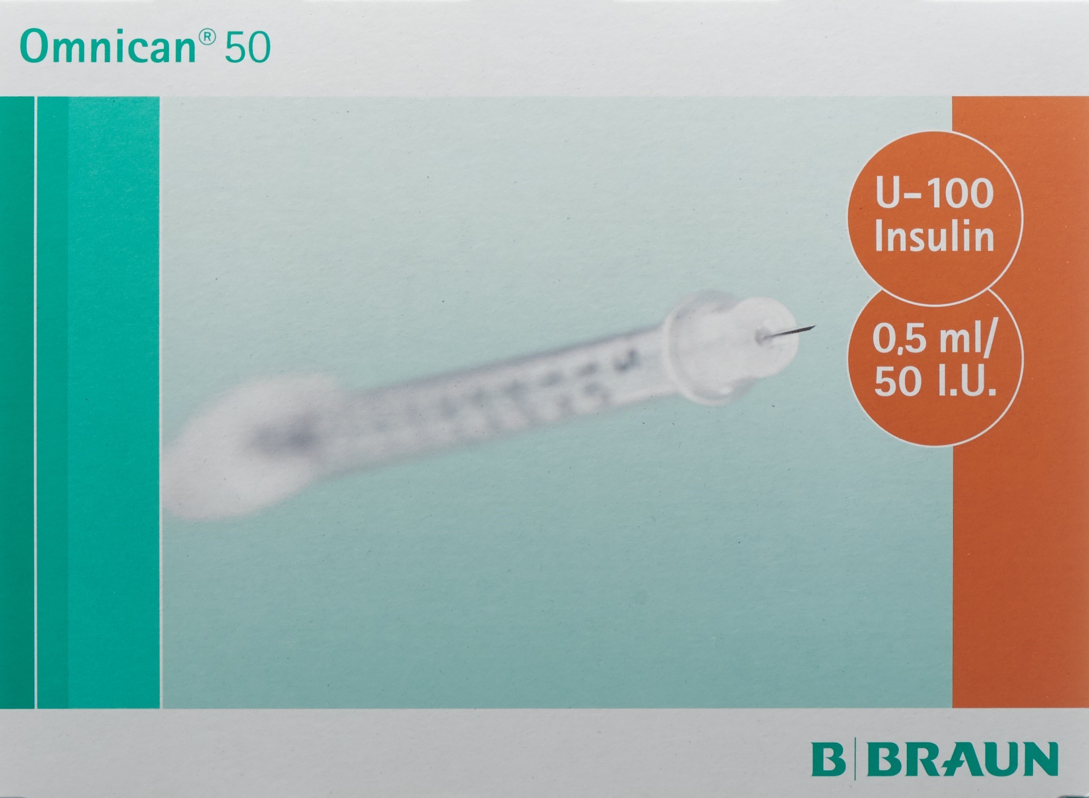 OMNICAN insuline 50 0.5ml 0.3x8mm G30 uniq 100 pce