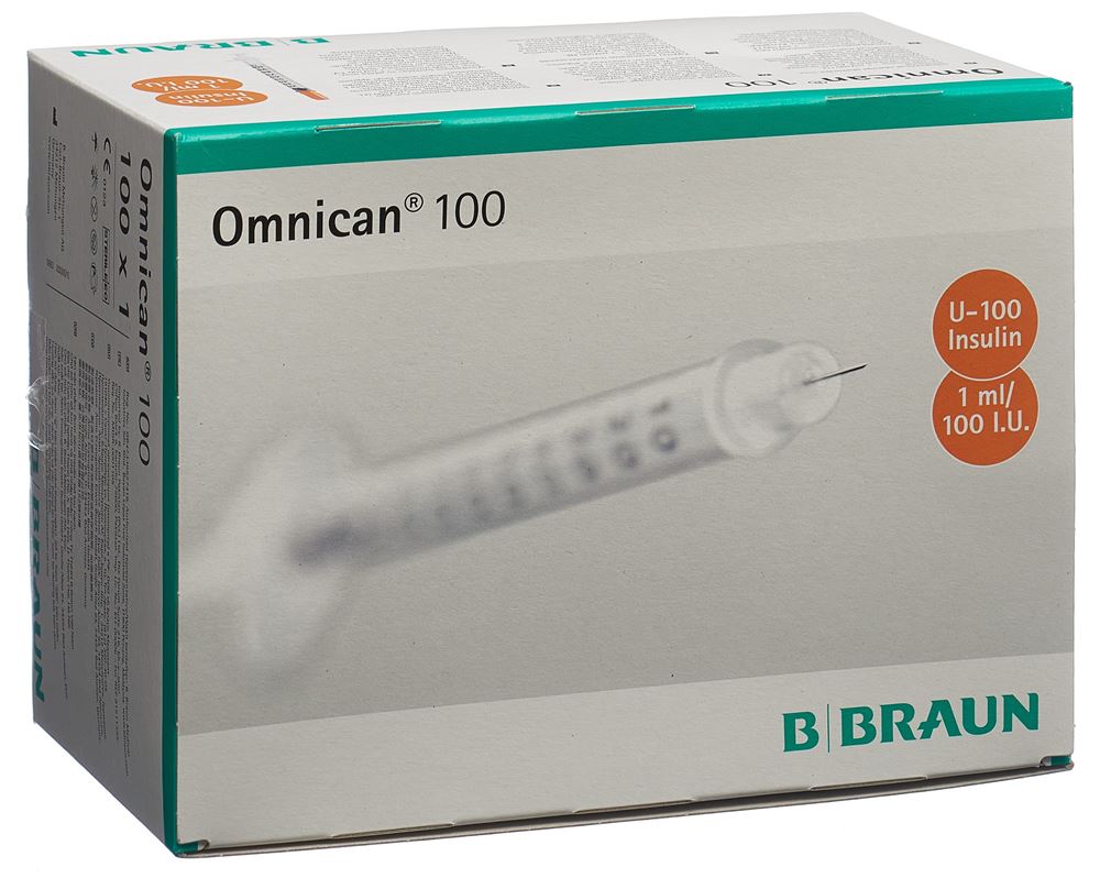 OMNICAN insuline 100 1ml 0.3x8mm G30 uniq 100 pce