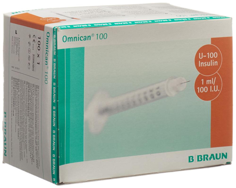 OMNICAN insuline 100 1ml 0.3x12mm G30 uniq 100 pce