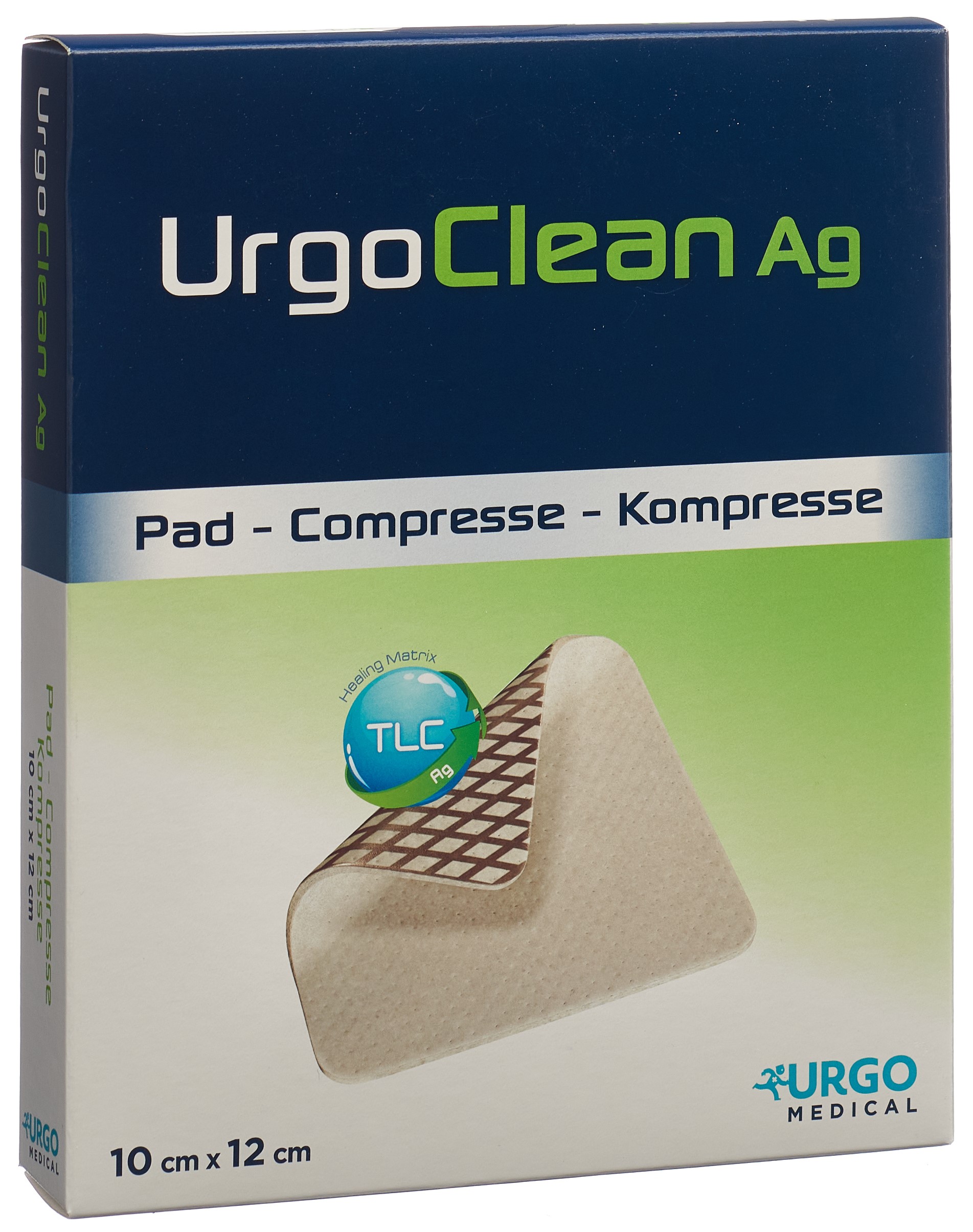 URGOCLEAN Ag Hydro Polyacryl 10x12cm haft 10 Stk