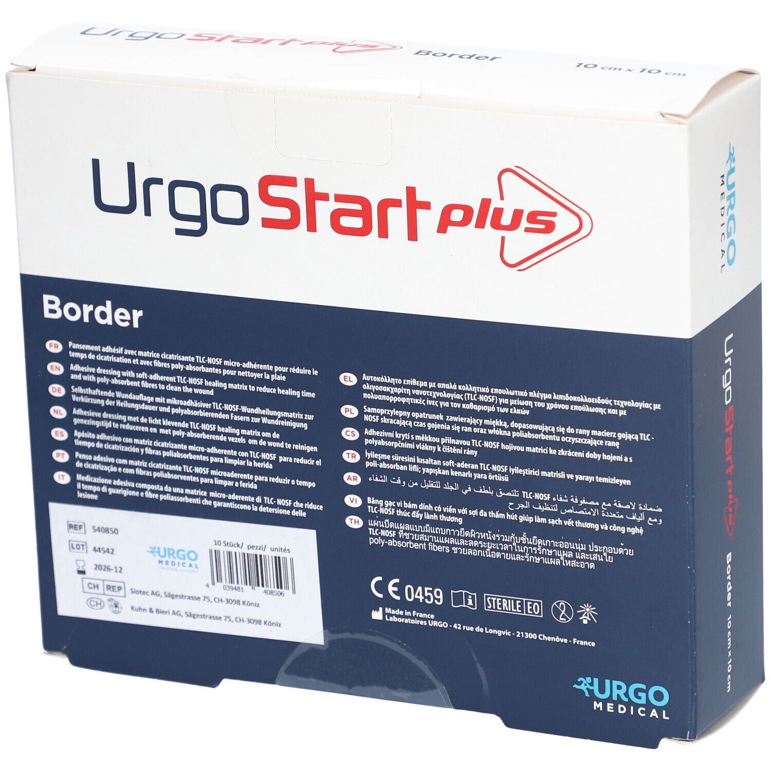 URGOSTART Plus Border Wundauflage 10x10cm 10 Stk