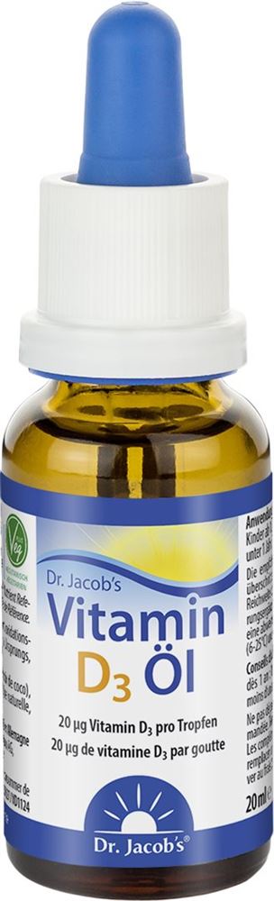 DR. JACOB'S Vitamin D3 Öl Tropfen 800 IE 20 ml